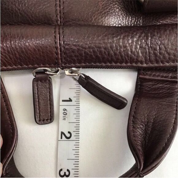 Levenger Brown Laptop Bag Briefcase Adjustable Shoulder Strap - Picture 7 of 12